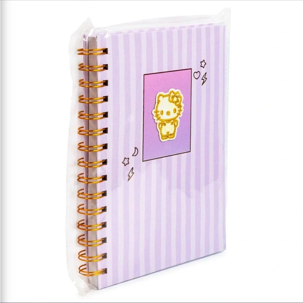 Hello Kitty Purple Stripe Embroidered Journal